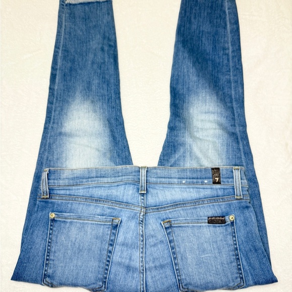 7 For All Mankind Light Blue Denim Jeans - Picture 3 of 5